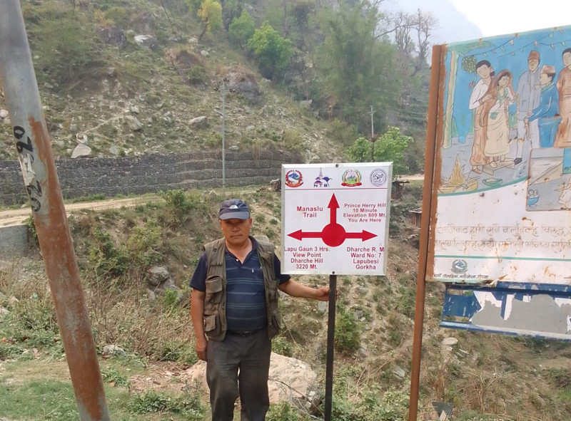 पर्यटकीय गन्तव्यको पूर्वजानकारी दिन सूचना बोर्ड